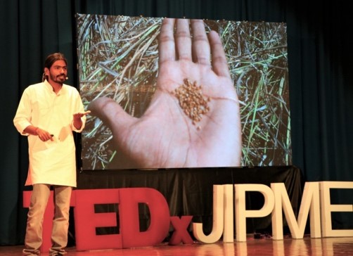 Karthik doing a Ted talk