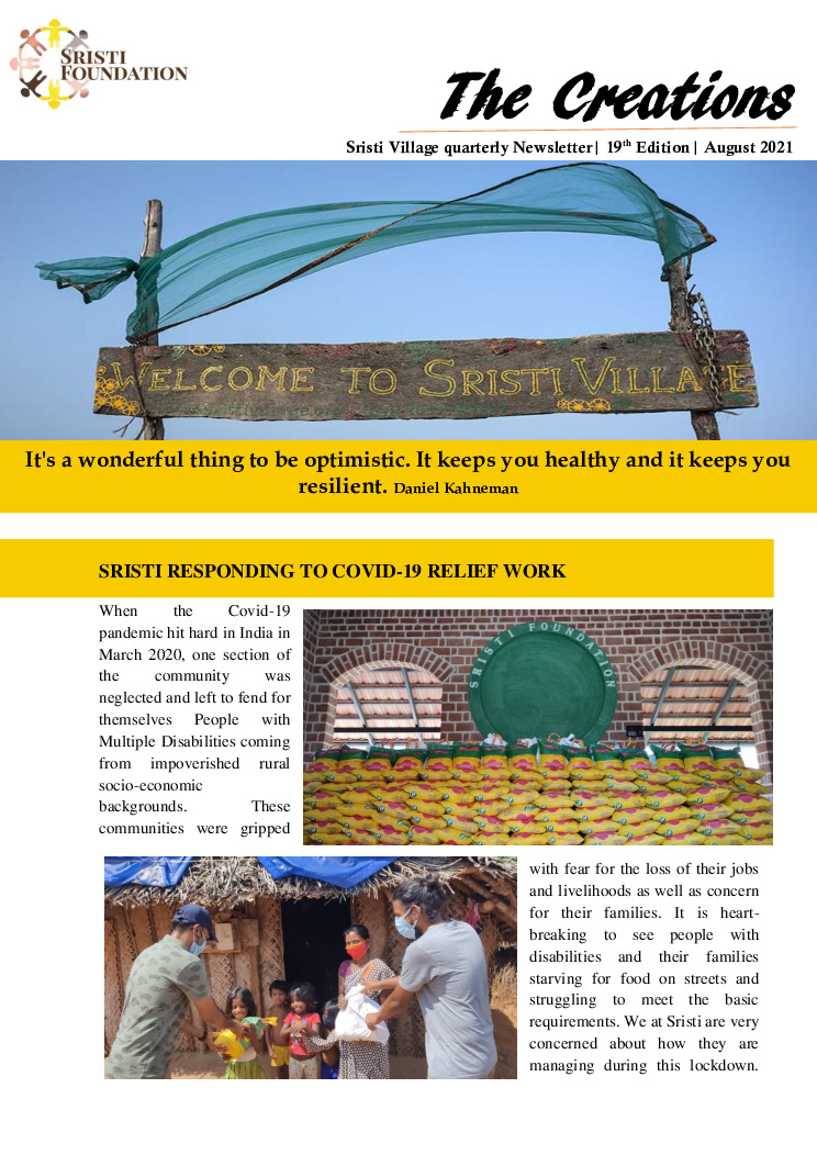 thumbnail of Sristi Newsletter, 19th Edition The Creations August 2021 Final